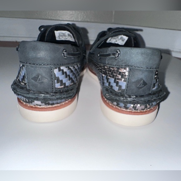 Sperry Size Women's 6.5 Black Woven Boat Shoe - Picture 4 of 6